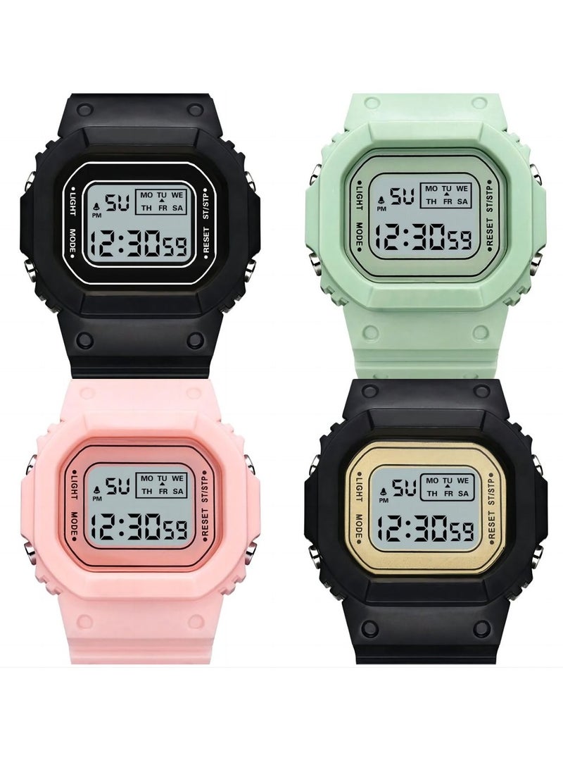 In Air - 4Pcs Kids Water Resistant Digital Watch - Image 1
