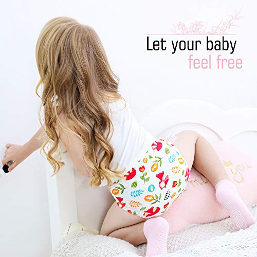 U0U Toddler Girls Training Pants 4 Pack,Baby Girl Cotton Training Underwear,Potty Training Underwear Toddler 3T Multicolor - Image 3