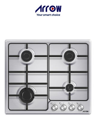 60CM Built-In Gas Hob with 4 SABAF Burners, Ignition from Knobs, Full Safety Device, Inox Panel, Wide Mat Grids | Model Name: RO-60BHGK - pzsku/ZE53E655A6682D87F88F3Z/45/_/1731579569/293ab47d-e3f8-4fac-af4c-744193b1aa05