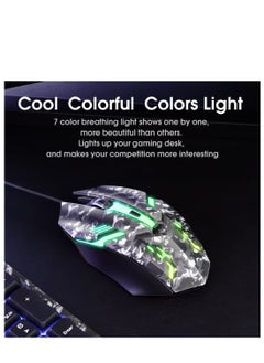 onikuma Onikuma TZ3002 3-in-1 RGB Wired Keyboard/ Mouse/ Headset Gaming Combo (Camo Grey)  - Image 4