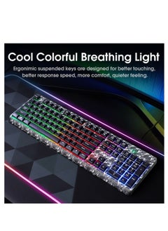 onikuma Onikuma TZ3002 3-in-1 RGB Wired Keyboard/ Mouse/ Headset Gaming Combo (Camo Grey)  - Image 5