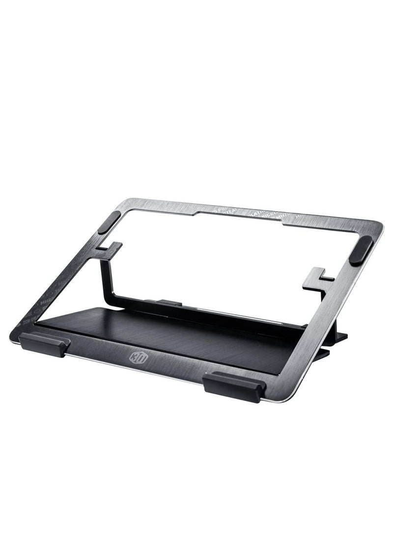 COOLER MASTER ErgoStand Air 30th Anniversary Laptop Cooler, Aluminum Alloy, Soft Rubber Padding, Ergonomic Versatility, Portable & Lightweight, Supports up to 15” Laptop | Black  - Image 1