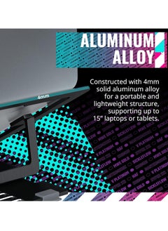 COOLER MASTER ErgoStand Air 30th Anniversary Laptop Cooler, Aluminum Alloy, Soft Rubber Padding, Ergonomic Versatility, Portable & Lightweight, Supports up to 15” Laptop | Black  - Image 3