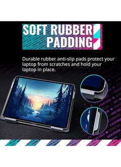 COOLER MASTER ErgoStand Air 30th Anniversary Laptop Cooler, Aluminum Alloy, Soft Rubber Padding, Ergonomic Versatility, Portable & Lightweight, Supports up to 15” Laptop | Black  - Image 4