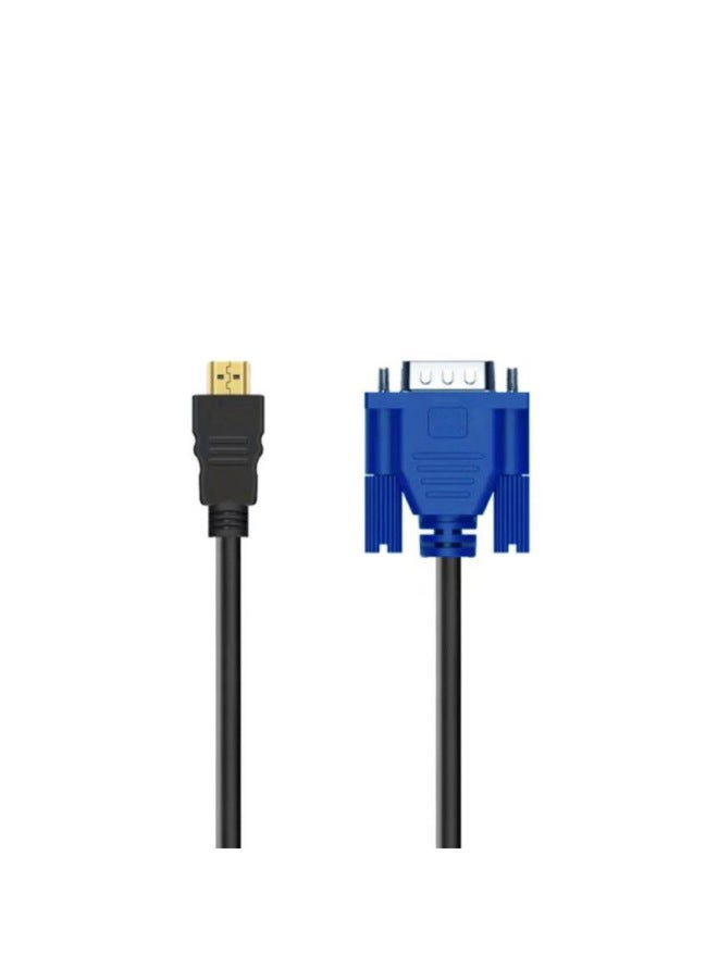 HD 1080P HDMI متوافق مع محول كابل VGA صوت فيديو اللون: أسود، طول الخط: 1.5 متر - Image 4