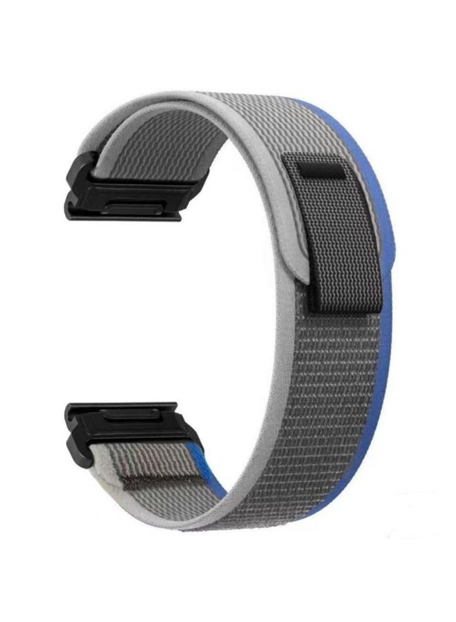 سوار ساعة رياضي 22 مم متوافق مع ساعات Garmin Fenix, Instinct, Forerunner, Descent, Epix Pro - نايلون منسوج ناعم - Image 1