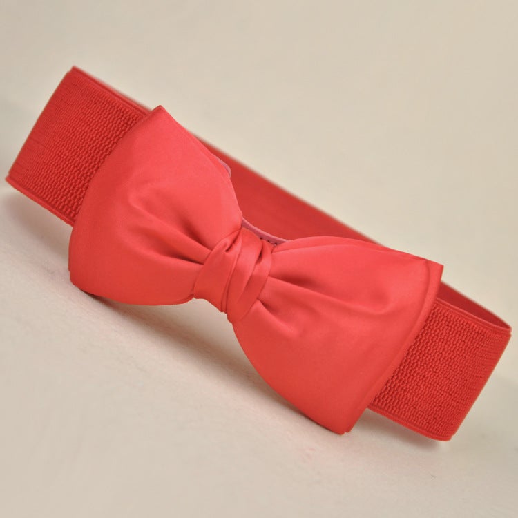 Korean Fashion Fabric Bow Belt for Women Yellow Yellow - Image 2