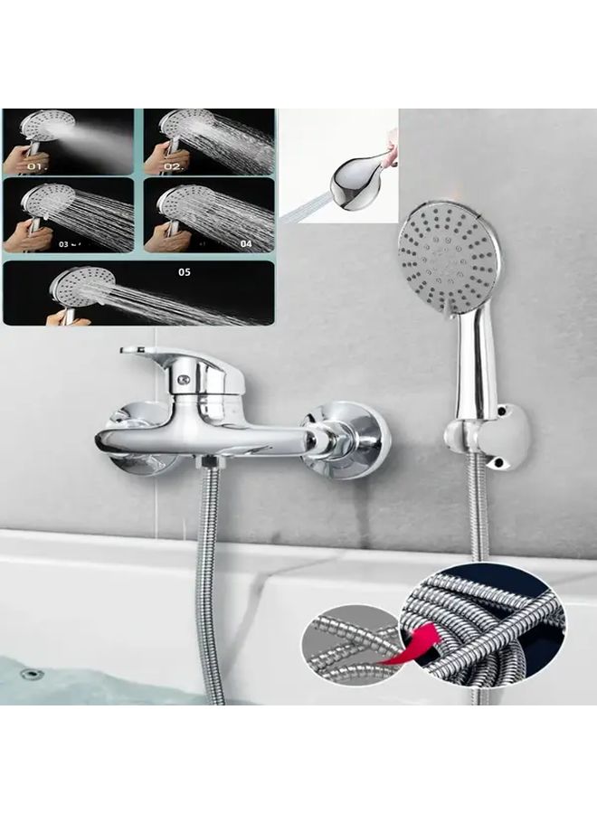 Electroplated Shower Faucet Set Six Water Outlets Bathtub Shower System Bathroom Supplies - Image 1