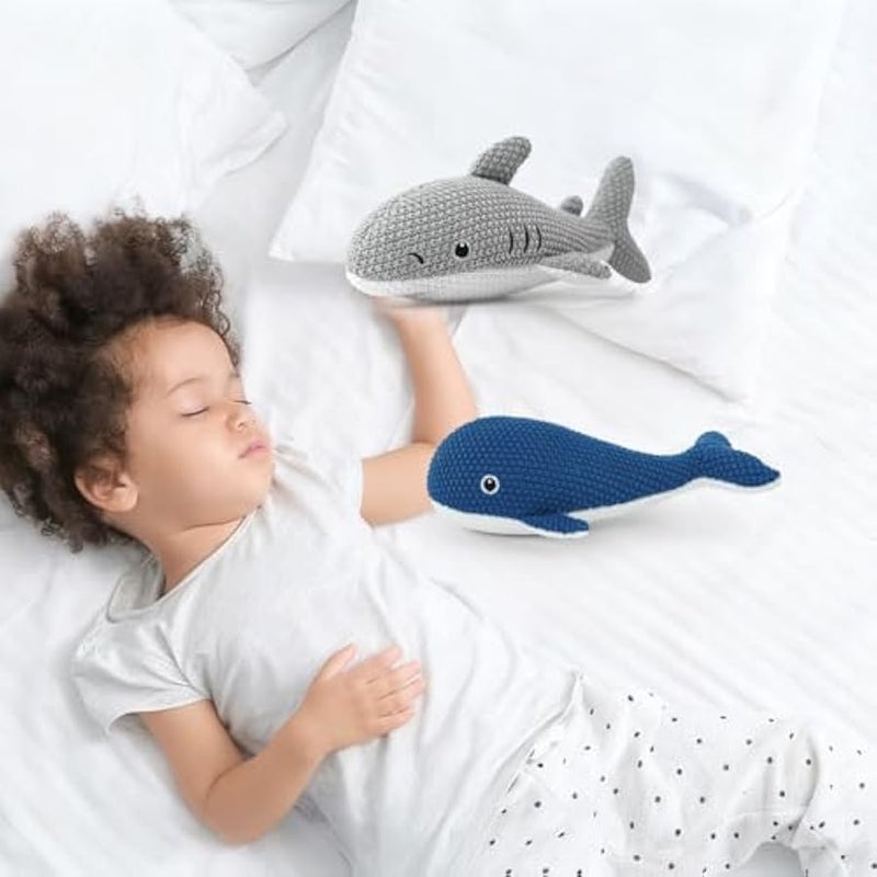 Stuffed Animal for Kids,8inch Ocean Toys Hand Knit Doll Baby Cute Doll Bed Time,Handmade Knit Whale Animal Toy Soft Cotton Knitted Animals Teddy Bear  Birthday Gifts (Whale) - Image 4