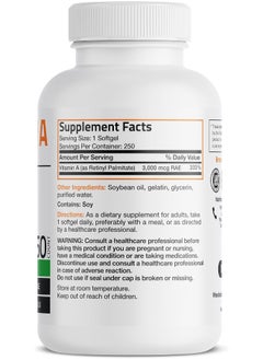 Bronson Vitamin A 10,000 Iu Premium Non-Gmo Formula, 250 Softgels  - Image 2