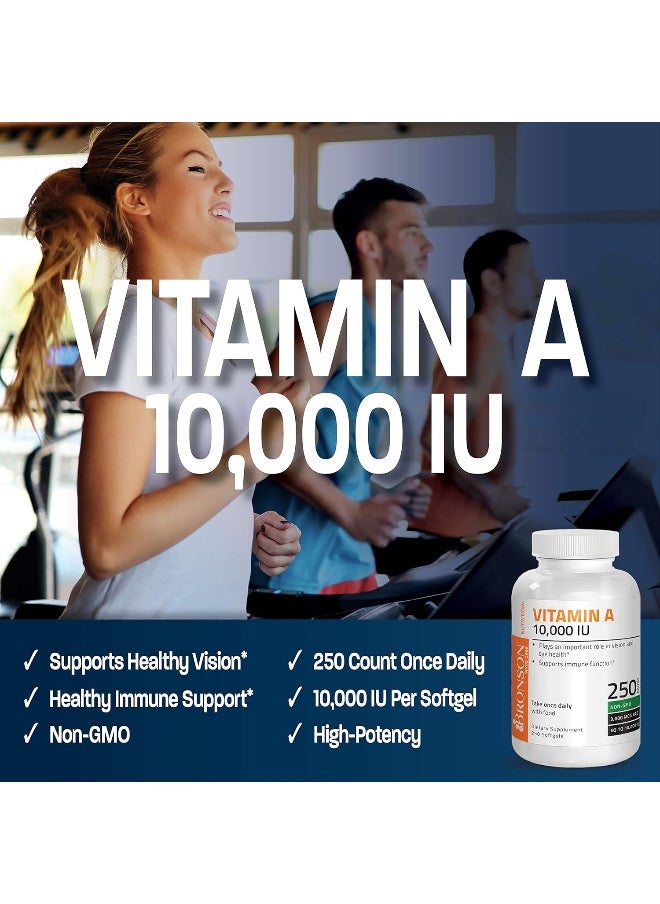 Bronson Vitamin A 10,000 Iu Premium Non-Gmo Formula, 250 Softgels  - Image 3
