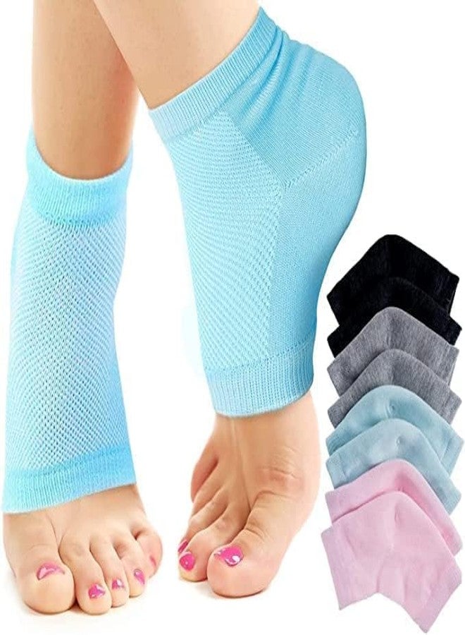 DISONE Crack Cotton Foot Protector Moisturizing Socks with Spa Gel Heel Pain Relief Silicone Gel Pad Heel with Spa Botanical for Men and Women Cotton Socks (Cotton Half Heel With Gel) - Image 5