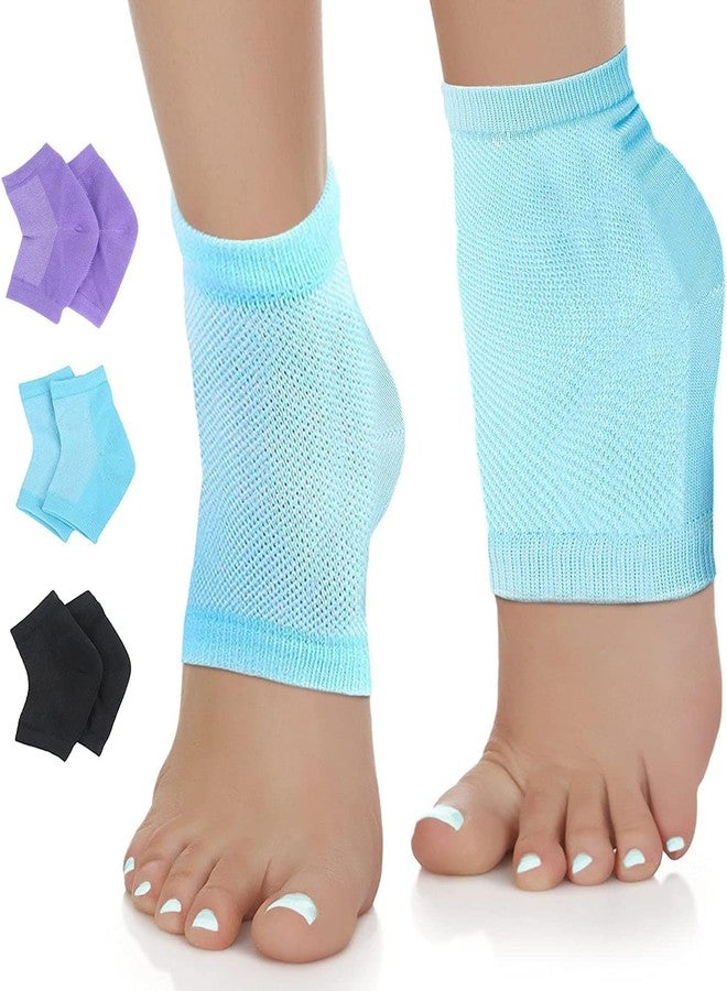 DISONE Crack Cotton Foot Protector Moisturizing Socks with Spa Gel Heel Pain Relief Silicone Gel Pad Heel with Spa Botanical for Men and Women Cotton Socks (Cotton Half Heel With Gel) - Image 1