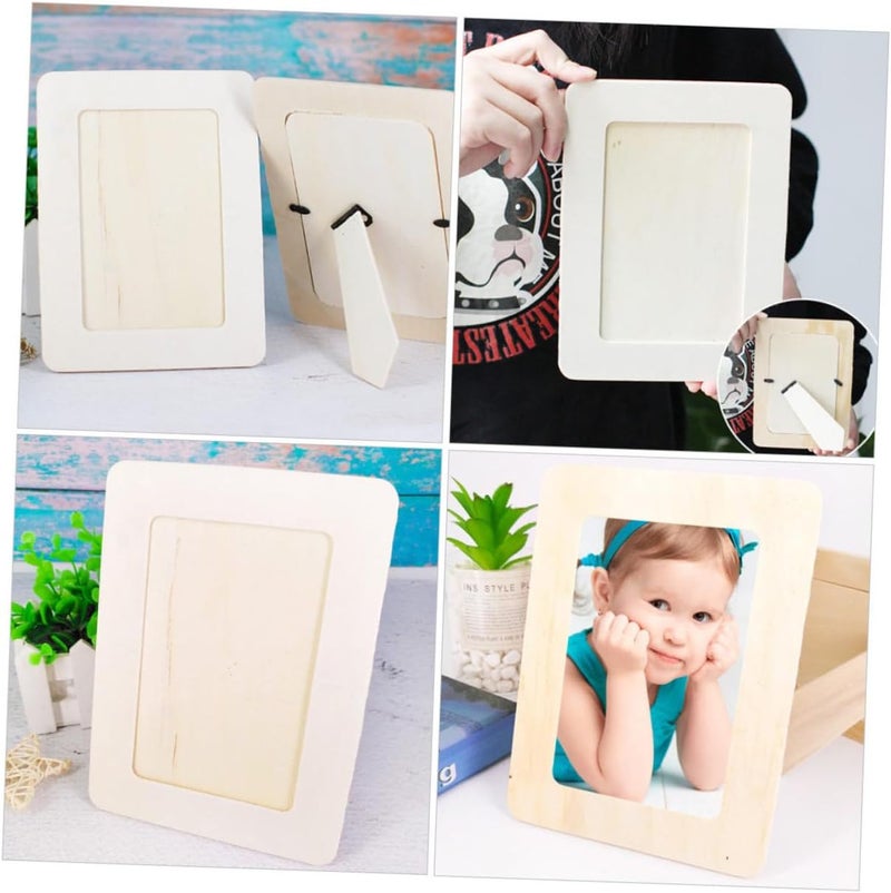 3pcs Drawing Picture Frame Wooden Tabletop Photo Holder 14x19cm DIY Painting Display Frames with Stand for Early Education Artwork - Image 3
