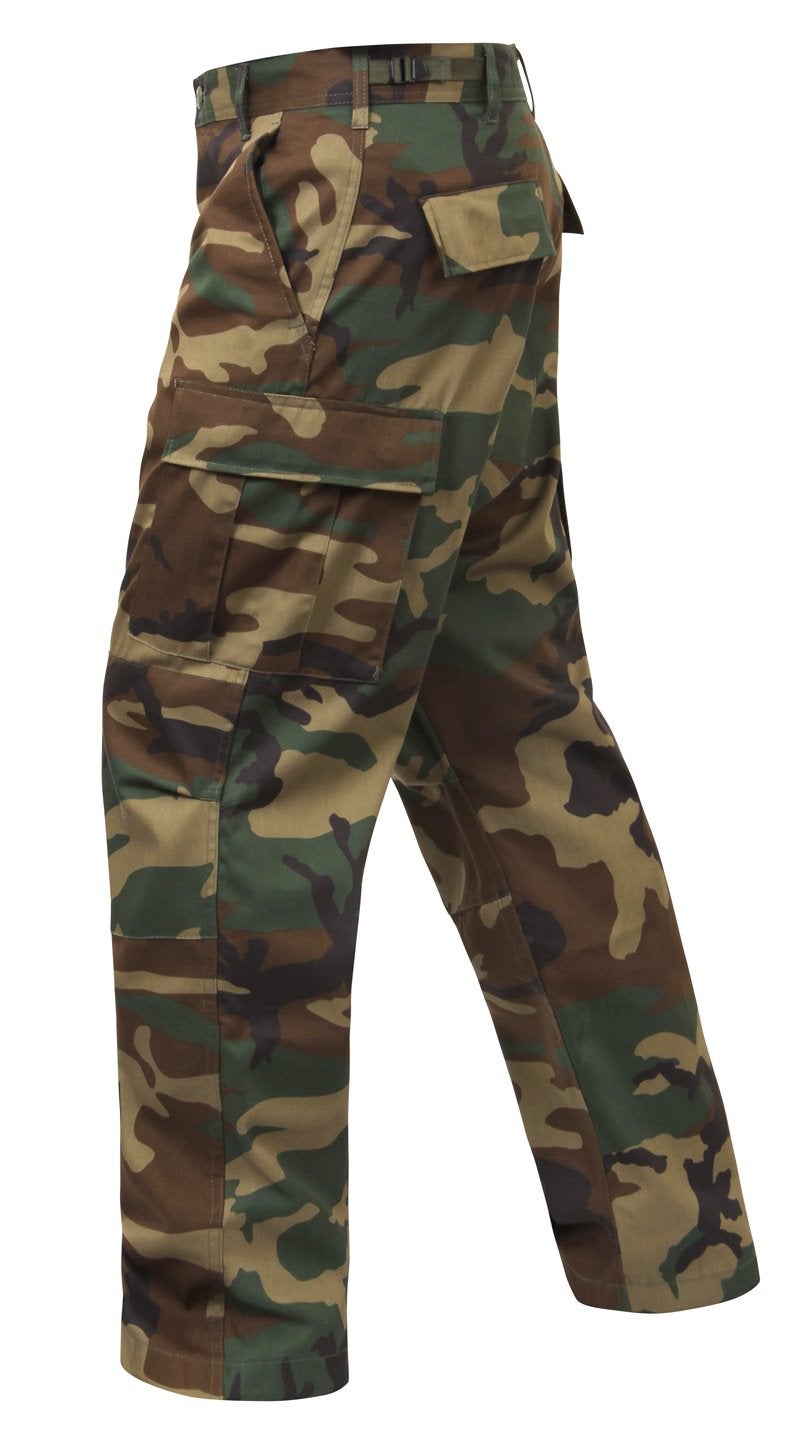 Rothco Relaxed Fit Zipper Fly BDU Pants Grey US Alpha XLarge Regular Regular Woodland Camo