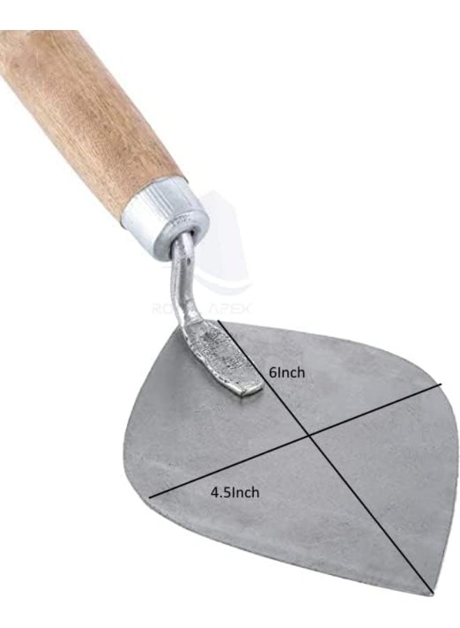Royal Apex Masonry Plastering Trowel With Wooden Handle Metal Blade For Multi-Purpose 6Inch  - Image 2