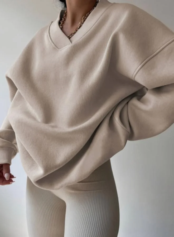 تايك تو سويت شيرت كبير الحجم سادة