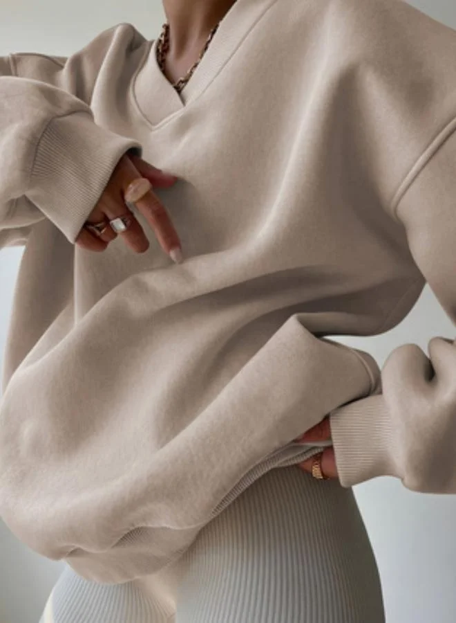 تايك تو سويت شيرت كبير الحجم سادة