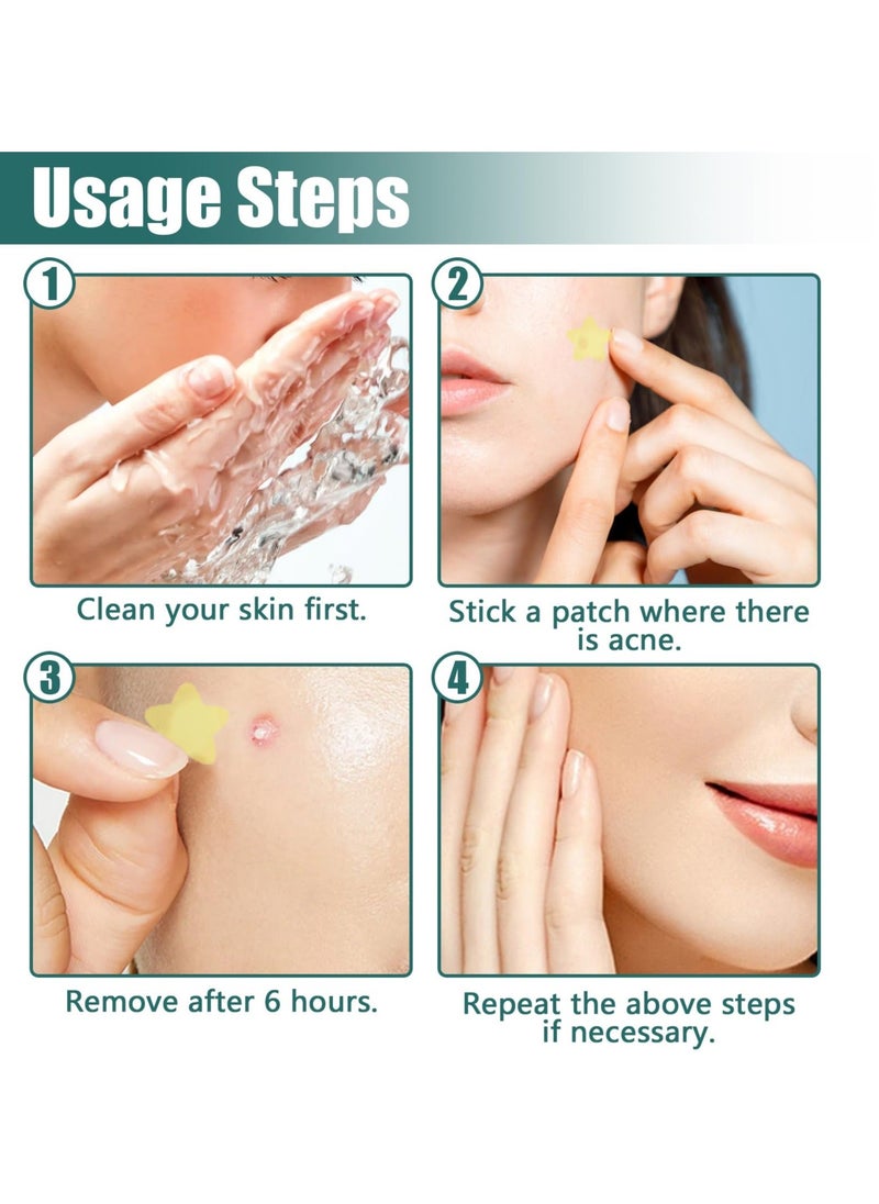 Y&D 2 Pack Pimple Acne Patches, Star-shaped Absorbing Cover Patch Hydrocolloid Spot Dots Stickers for Acne, Blemish, Pimples, Whiteheads Zit (224 Pcs)  - Image 3