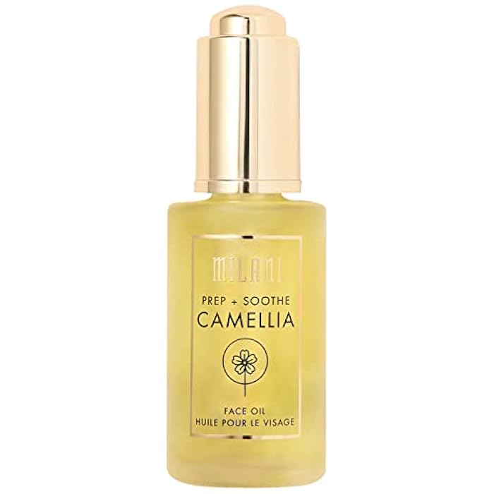 Milani Prep + Soothe Camellia Face Oil (1 Fl. Oz.) Vegan, Cruelty-Free Moisturizing Facial Oil - Smoothes Complexion & Helps Prevent Dryness