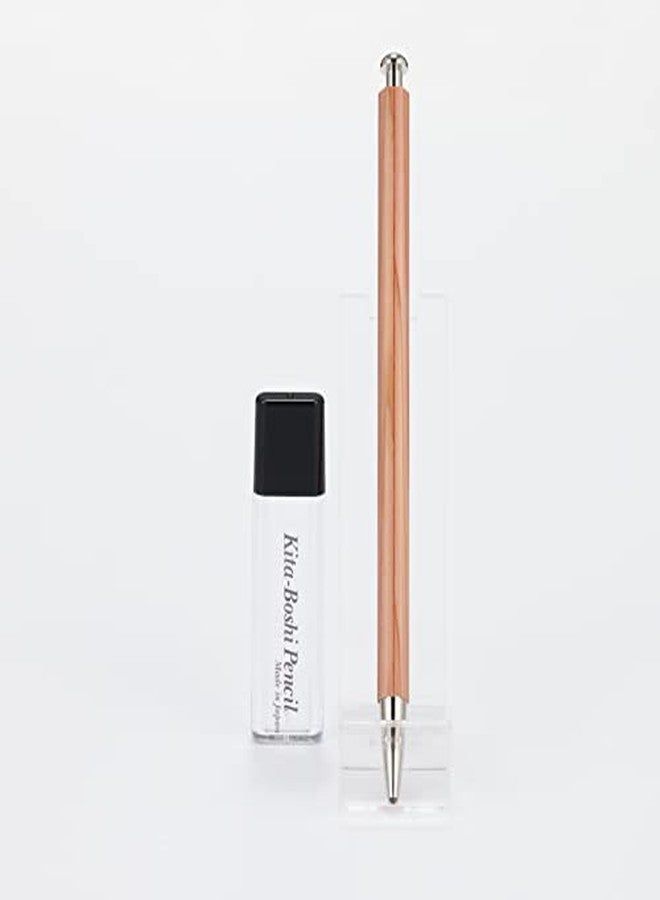 Kitaboshi 2.0mm Mechanical Pencil, Wooden Barrel, With Lead Sharpener, #1 B, Black Lead, 1ea (OTP-680NST), natural wood color w/sharpener - Image 5
