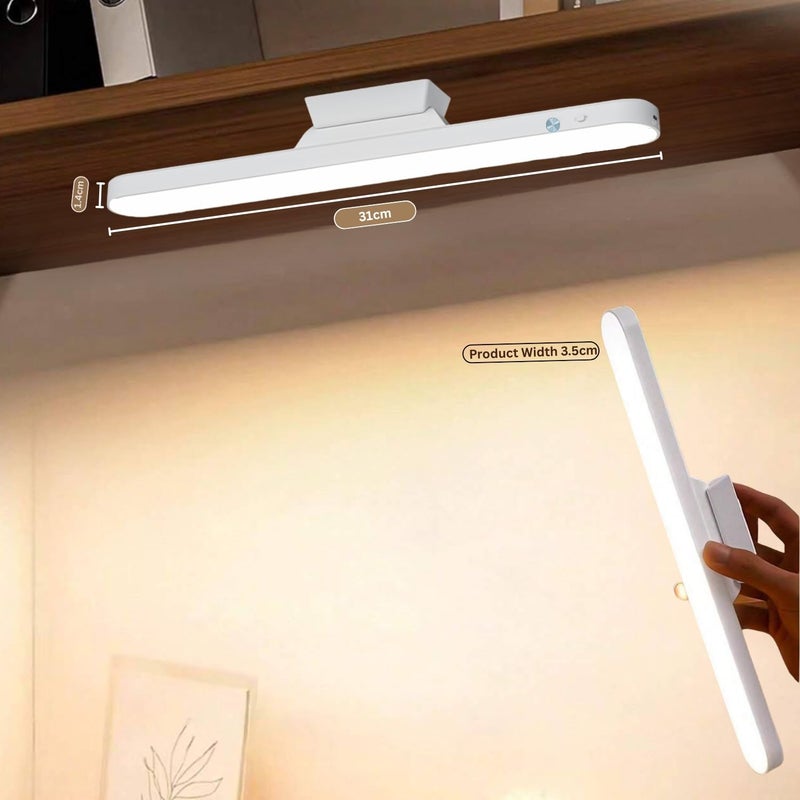 One94Store ضوء خزانة مغناطيسي قابل لإعادة الشحن عبر USB | مصباح LED تحت الخزانة مع 3 أوضاع قابلة للتعتيم، سطوع قابل للتعديل، بطارية 1200 مللي أمبير و 1 حامل مغناطيسي - Image 2