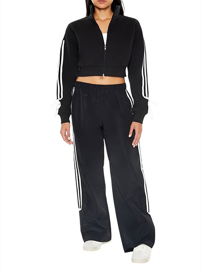 FOREVER 21 Cropped Striped Bow Jacket  - Image 1