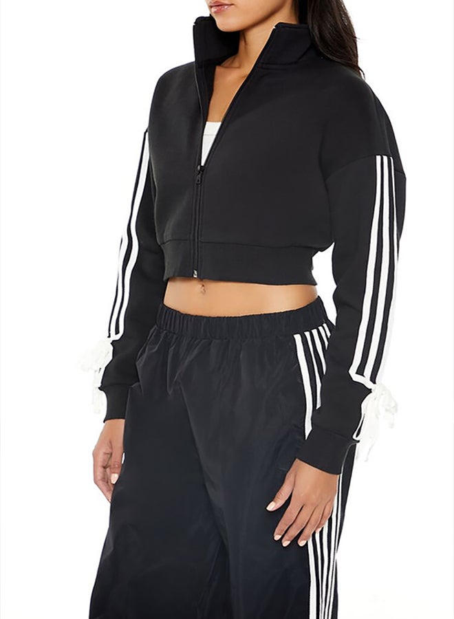 FOREVER 21 Cropped Striped Bow Jacket  - Image 3