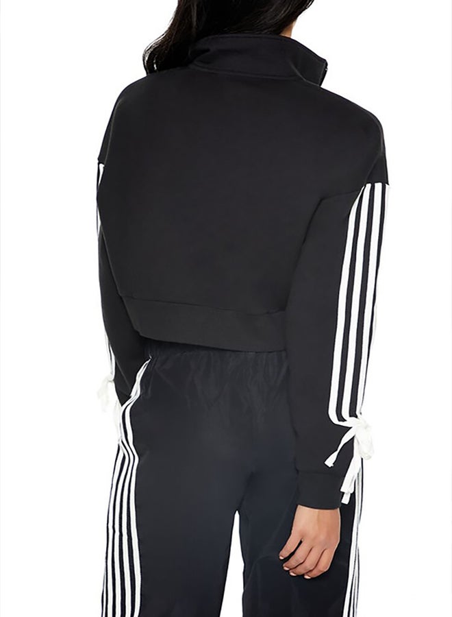 FOREVER 21 Cropped Striped Bow Jacket  - Image 4