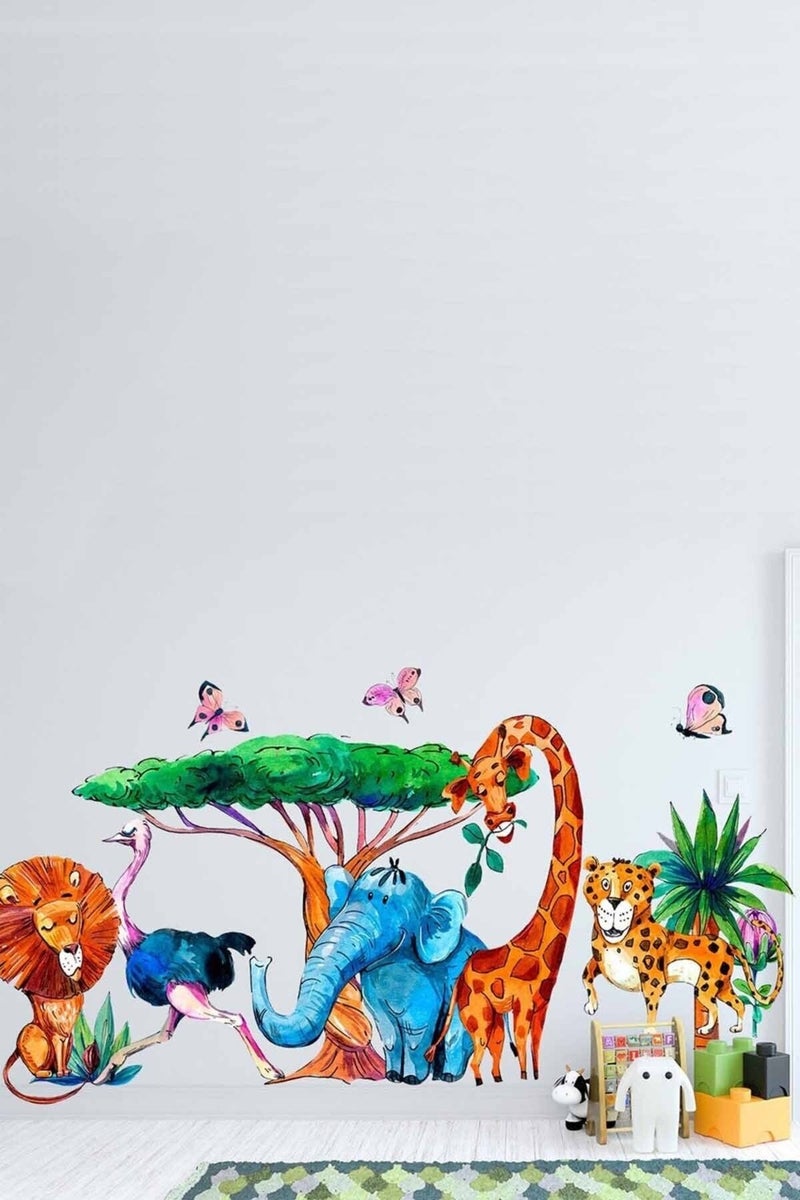 Kt Grup Kt Group Funny Animals Special Design Wall Sticker Set - Image 1