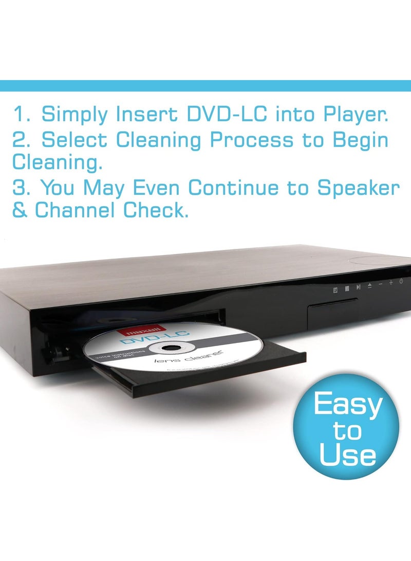 Maxell Maxell – 190059, DVD Lens Cleaner with Microfiber Brush System - for Optimal Cleaning, Remove Dust Oil, Small Particles – Compatible with All DVDs, PC, Xbox/xbox360 & Ps1/2 Gaming Systems - Image 4