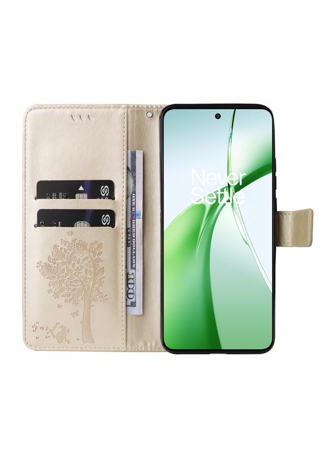 اس-توب جراب لهاتف OnePlus Nord CE4 مصنوع من الجلد بتصميم شجرة وقط منقوش - Image 4