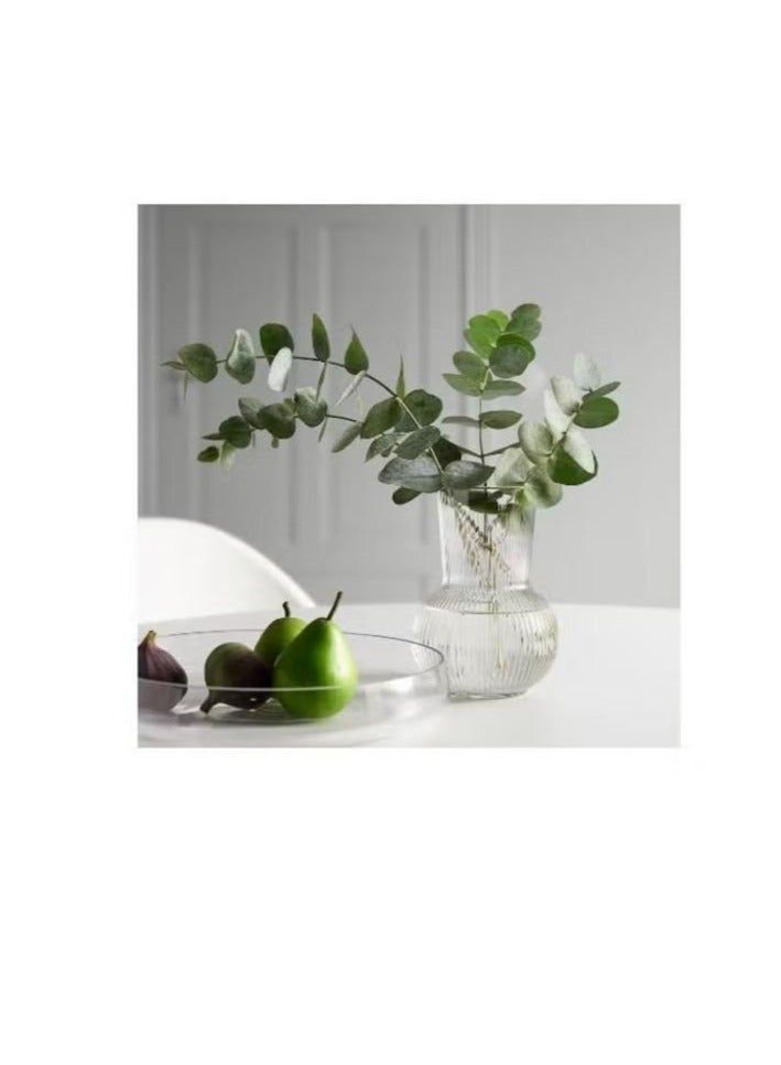 Transparent glass vase, size 17 cm - Image 2