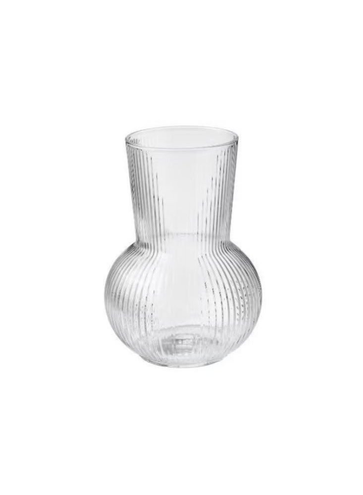 Transparent glass vase, size 17 cm - Image 1