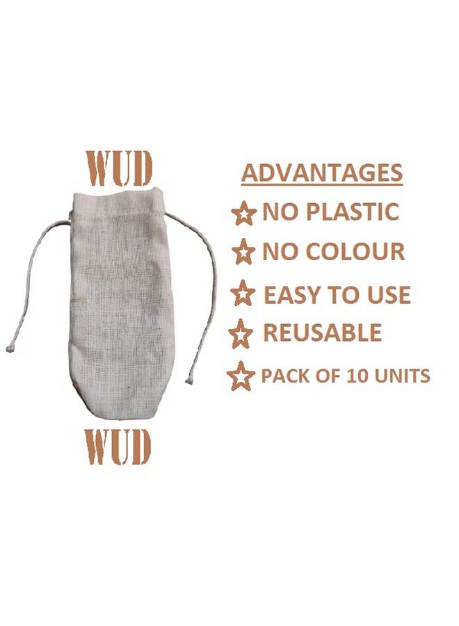WUD 10 pieces Unbleached Muslin Cloth Water Filter for Tap;No plastic; No Colour Fabric Tap cover for Purifying; Filtering the water in Home and Kitchen, purification method- filteration - Image 4