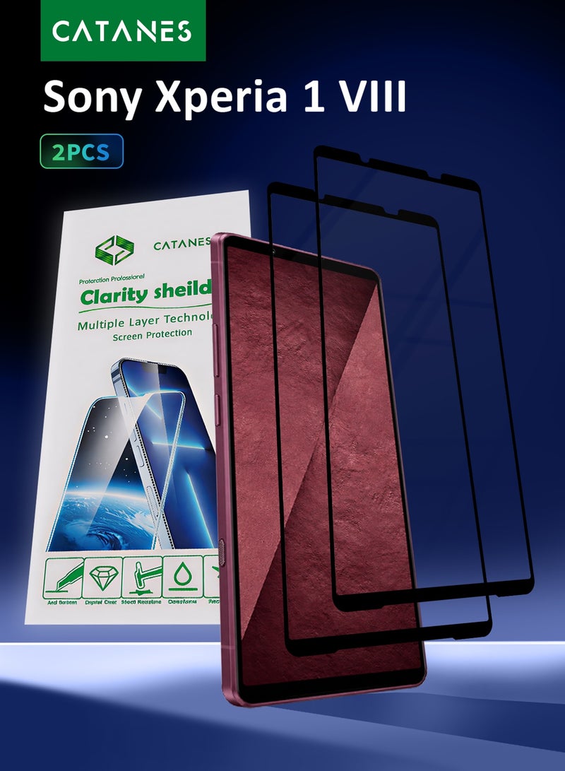 CATANES 2 Pack Screen Protector for Sony Xperia 1 Viii 1-8 Clear Protective Glass - Image 1