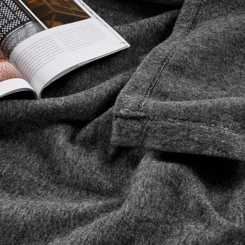 CHANDRAVATI Woollen Blanket Super Soft Single Bed Blankets for Heavy Winter || Use Advance Technology That Make 2X Warm & Light Weight Than Old Heavy suffocated Blanket ||150x225cm || Charcoal Grey. - Image 3
