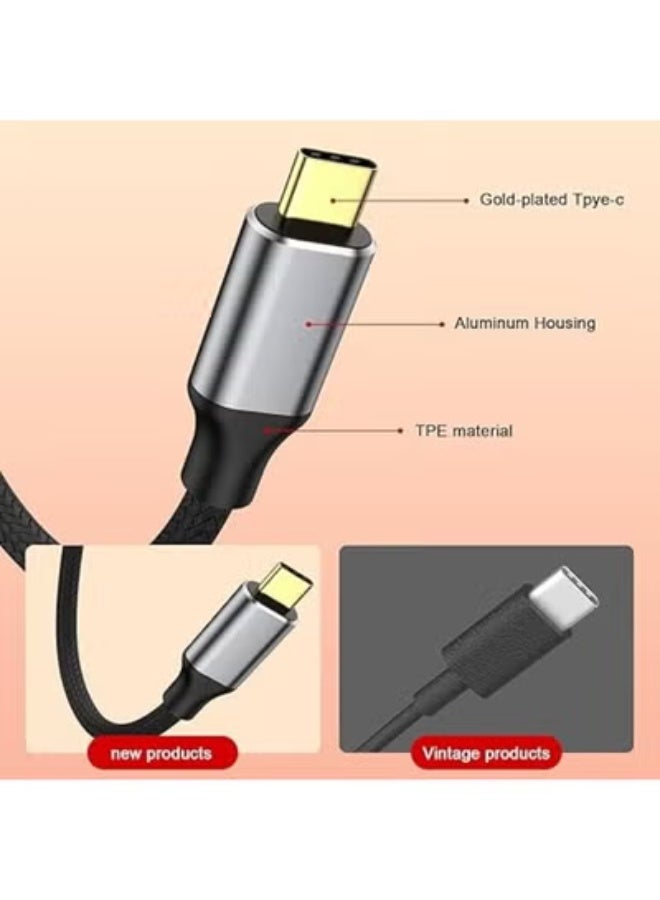 كيبل USB C إلى Mini DisplayPort – عملي وسهل الاستخدام – يدعم دقة 4K@60Hz بطول 6 أقدام - Image 2
