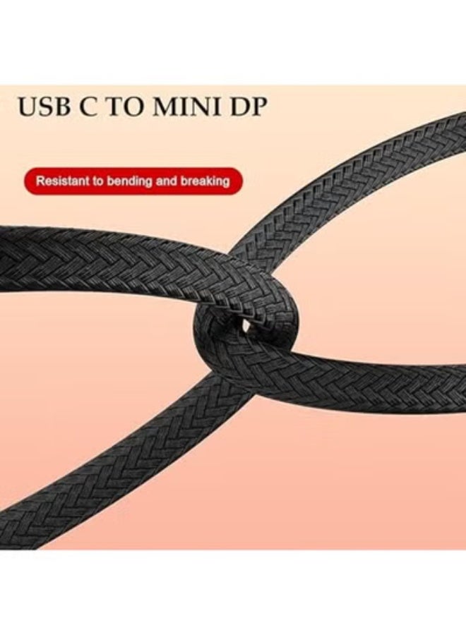 كيبل USB C إلى Mini DisplayPort – عملي وسهل الاستخدام – يدعم دقة 4K@60Hz بطول 6 أقدام - Image 3