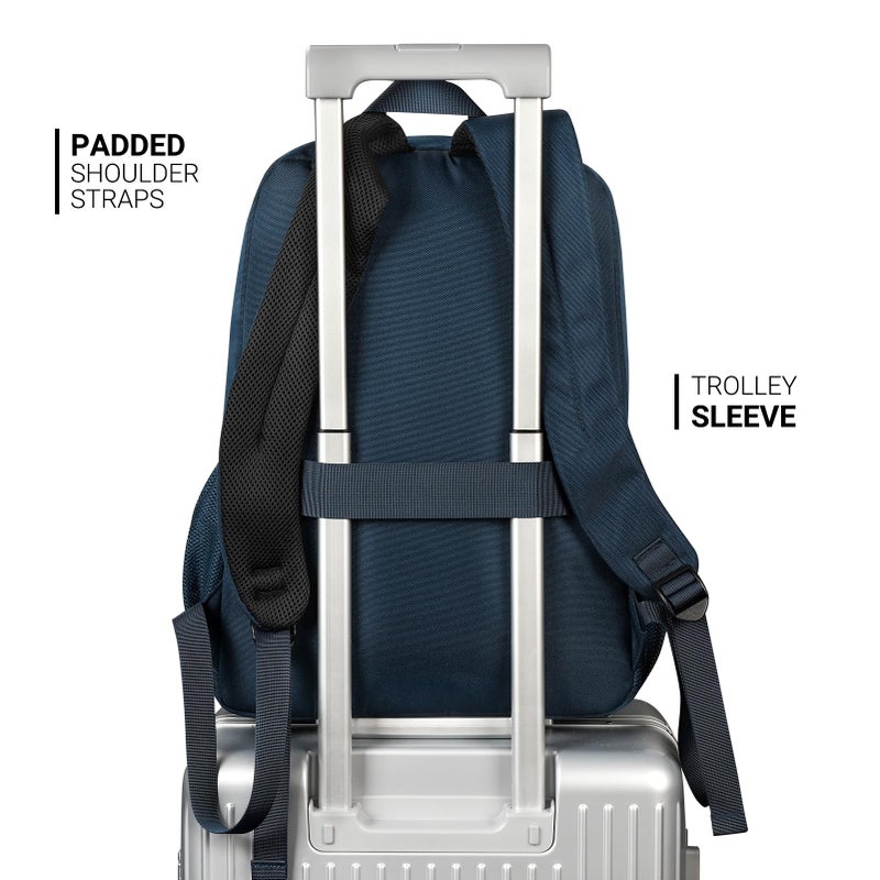 ZORFIN 26L Backpack for College, and Travel: Water Resistant Bookbag - Steel blue - Image 5