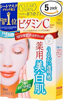 CLEAR TURN Kose Clear Turn Vitamin C Whitening Mask5pc - Image 1