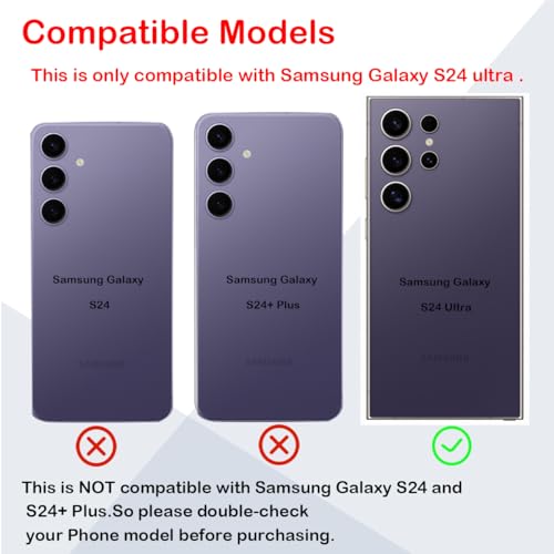 Phoupair Back Glass Replacement for Samsung Galaxy S24 Ultra with Professional Repair Tool Kit (Titanium Violet) - Image 3