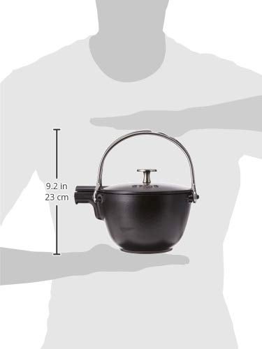 Staub Cast Iron 1-qt Round Tea Kettle - Matte Black, Made in France - Image 3