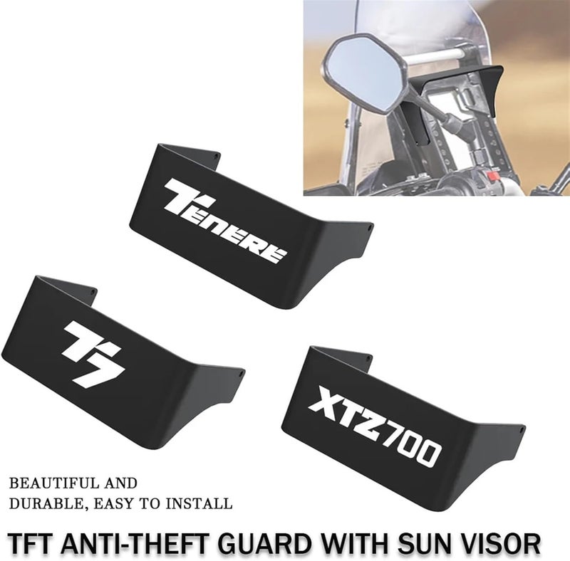 Vuzmode Motorcycle TFT Anti Theft Protection with Sun Visor - Image 2
