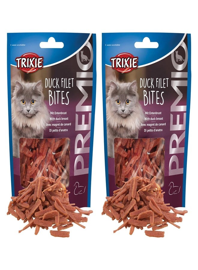 Trixie Premio Cat Treats Stick, Delicious and Rich in Nutrients, Healthy Treats for Cats, Suitable for All Breeds of Cats - 50 Gm (Duck Filet Bites), All Life Stages - Image 1