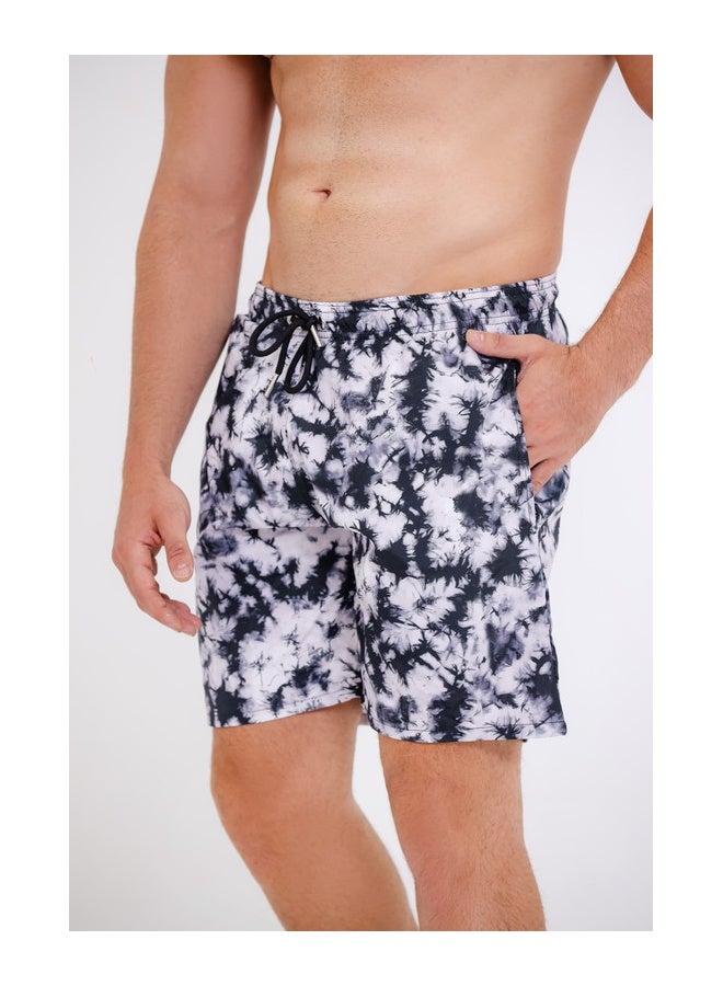 WHITE RABBIT Printed swim shorts with side pockets - Image 4
