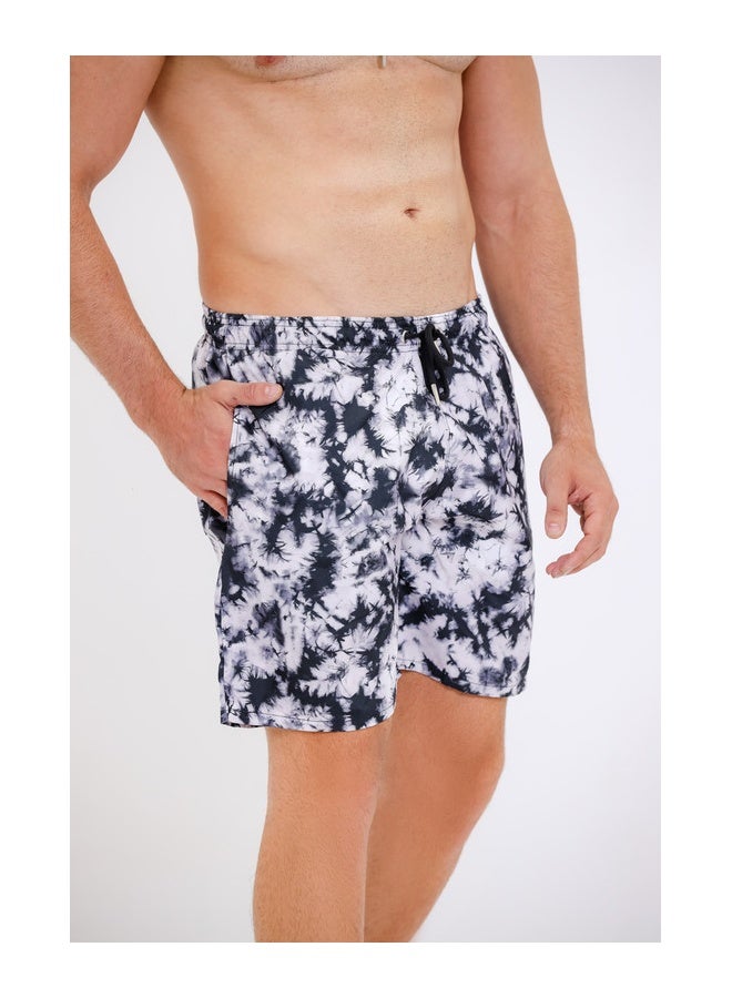 WHITE RABBIT Printed swim shorts with side pockets - Image 2