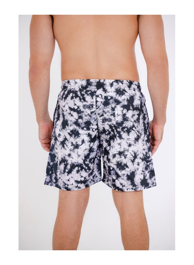 WHITE RABBIT Printed swim shorts with side pockets - Image 3