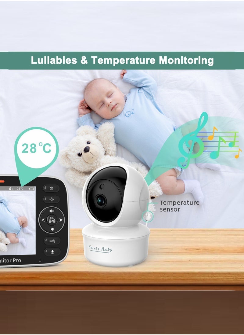 Eureka Baby Eureka Baby Monitor Pro: 5" HD | 355° Pan-Tilt & 4X Zoom Camera | FHSS Secure Connection | 22hr VOX Mode | Smart Night Vision | No WiFi Needed  - Image 4