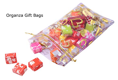 Stratalife Organza Bags 4x6 Mesh Bags with Drawstring Small Pouches for Jewelry Wedding Party Favors Candy Gift 100PCS Lilac Purple - Image 3